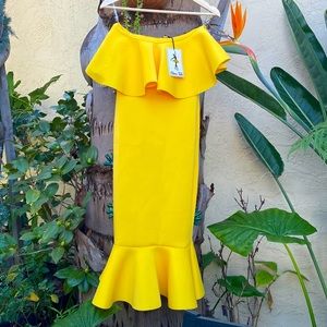 Strapless Yellow Dress New with Tags Color / yellow Size / S